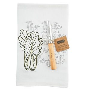 Cute Kale Kitchen towel and utensil by Mud Pie.